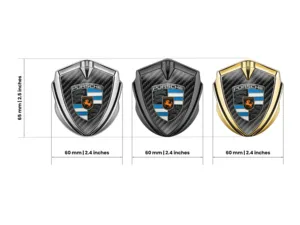 Porsche Badge Autoadesivo Durevole Dimensione Standard